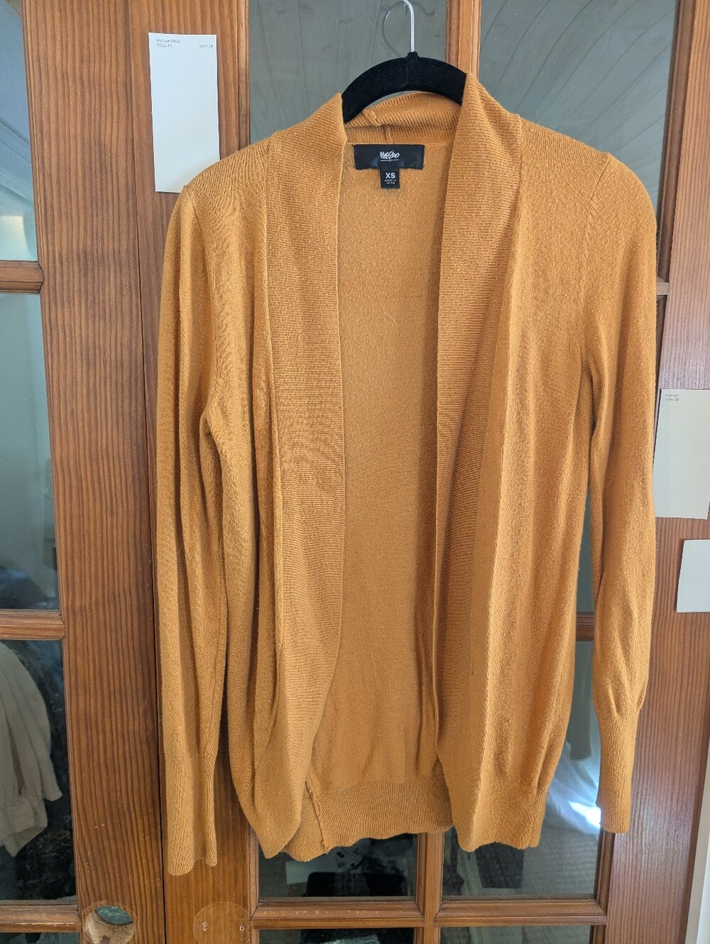 Light Gold Mustard Yellow Cardigan Sweater Xs